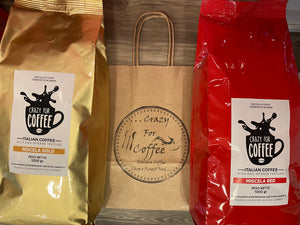 Whole Beans Organic Coffee 1Kg - Crazy For Coffee ®